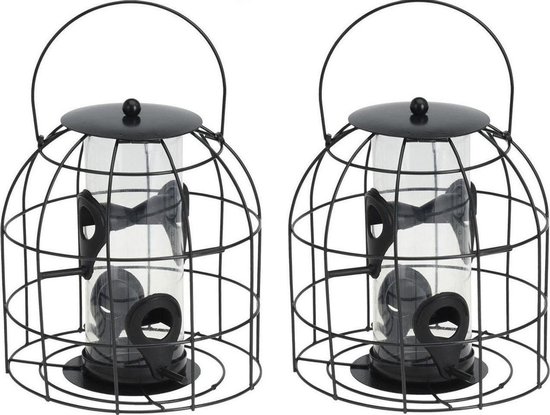 liberaal zuurstof Onderscheid 2x Tuinvogels hangende voeder silo/kooi 18 cm - Voor mussen/mezen kleine  vogeltjes -... | bol.com