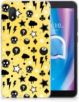 Silicone Back Cover Alcatel 1B (2020) Telefoon Hoesje Punk Yellow