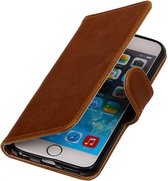 Wicked Narwal | Premium TPU PU Leder bookstyle / book case/ wallet case voor iPhone 6/s Plus Bruin