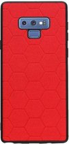 Wicked Narwal | Hexagon Hard Case voor Samsung Samsung Galaxy Note 9 Rood