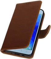 Wicked Narwal | Premium bookstyle / book case/ wallet case voor Samsung Samsung Galaxy J3 2018 Bruin
