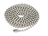 Stalen bolletjes ketting 2mm 50cm tag ketting zilverkleurig