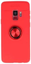 Wicked Narwal | Softcase voor Samsung Galaxy S9 Hoesje met Ring Houder Rood