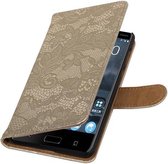 Wicked Narwal | Lace bookstyle / book case/ wallet case Hoes voor Nokia 5 Goud