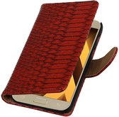 Wicked Narwal | Snake bookstyle / book case/ wallet case Hoes voor Samsung Galaxy A5 2017 A520F Rood