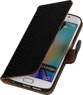 Wicked Narwal | Snake bookstyle / book case/ wallet case Hoes voor Samsung Galaxy S6 Edge G925 Zwart