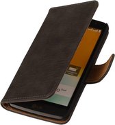Wicked Narwal | Bark bookstyle / book case/ wallet case Hoes voor LG Bello D335 Grijs