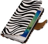 Wicked Narwal | Zebra bookstyle / book case/ wallet case Hoes voor Samsung Z1 Z130H Wit