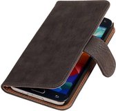 Wicked Narwal | Bark bookstyle / book case/ wallet case Hoes voor Samsung Galaxy Core II G355H Grijs