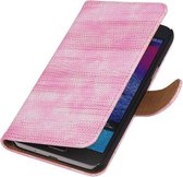 Wicked Narwal | Lizard bookstyle / book case/ wallet case Hoes voor Samsung Galaxy Grand MAX G720 Roze