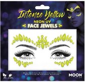 Moon Creations Gezicht Diamanten Sticker Moon Glow - Intense Yellow - Neon UV Geel