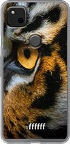 Google Pixel 4a Hoesje Transparant TPU Case - Tiger #ffffff