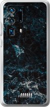 Huawei P40 Pro+ Hoesje Transparant TPU Case - Dark Blue Marble #ffffff