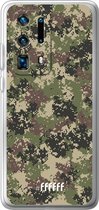 Huawei P40 Pro+ Hoesje Transparant TPU Case - Digital Camouflage #ffffff