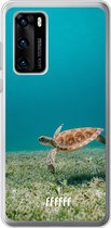 Huawei P40 Hoesje Transparant TPU Case - Turtle #ffffff