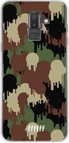 Samsung Galaxy J8 (2018) Hoesje Transparant TPU Case - Graffiti Camouflage #ffffff