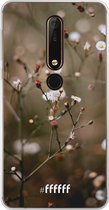 Nokia X6 (2018) Hoesje Transparant TPU Case - Flower Buds #ffffff
