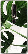 Nokia X6 (2018) Hoesje Transparant TPU Case - Tropical Plants #ffffff