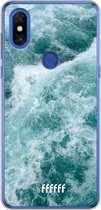 Xiaomi Mi Mix 3 Hoesje Transparant TPU Case - Whitecap Waves #ffffff