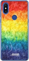 Xiaomi Mi Mix 3 Hoesje Transparant TPU Case - Rainbow Veins #ffffff