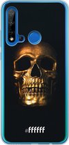 Huawei P20 Lite (2019) Hoesje Transparant TPU Case - Gold Skull #ffffff