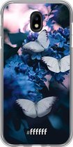 Samsung Galaxy J7 (2017) Hoesje Transparant TPU Case - Blooming Butterflies #ffffff