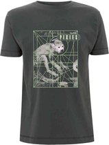 Pixies Heren Tshirt -L- Monkey Grid Grijs