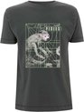 Pixies - Monkey Grid Heren T-shirt - L - Grijs