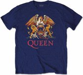 Queen Kinder Tshirt -Kids tm 4 jaar- Classic Crest Blauw