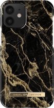 iDeal of Sweden iPhone 12 Mini Backcover hoesje - Golden Smoke Marble