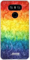 LG G6 Hoesje Transparant TPU Case - Rainbow Veins #ffffff