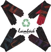 Multicolor leren handschoenen dames model Durban Kleur: Multicolor in donkere tinten, Maat: 7.5