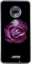 Motorola Moto G7 Hoesje Transparant TPU Case - Purple Rose #ffffff
