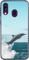 Samsung Galaxy A40 Hoesje Transparant TPU Case - Dolphin #ffffff