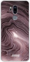 LG G7 ThinQ Hoesje Transparant TPU Case - Purple Marble #ffffff