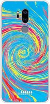 LG G7 ThinQ Hoesje Transparant TPU Case - Swirl Tie Dye #ffffff