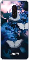 Xiaomi Pocophone F1 Hoesje Transparant TPU Case - Blooming Butterflies #ffffff