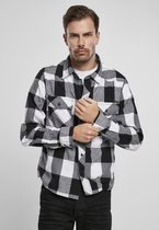 Urban Classics Overhemd -7XL- Checked Wit/Zwart