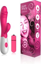 Pleazzer Tarzan Rabbit Vibrator Voor Vrouwen Met Clitoris / G Spot Stimulator - Met Gratis Bullet Vibrator - Roze