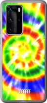 Huawei P40 Pro Hoesje Transparant TPU Case - Hippie Tie Dye #ffffff