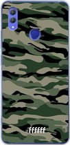 Honor Note 10 Hoesje Transparant TPU Case - Woodland Camouflage #ffffff