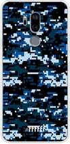 LG G7 ThinQ Hoesje Transparant TPU Case - Navy Camouflage #ffffff