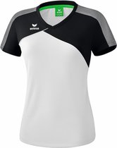 Erima Premium One 2.0 T-Shirt Dames - Wit / Zwart | Maat: 44