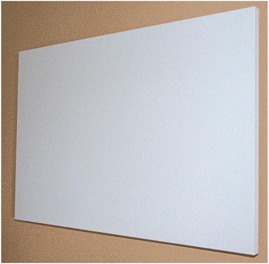 Dun infrarood stralingspaneel 450 Watt met hamerslag coating 15mm dun 592 x 892mm, voor systeemplafonds en muren