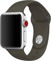 Sport band - donker olijf - Geschikt voor Apple Watch  - 42mm en 44mm - ML - iwatch - Horlogeband Armband Polsband