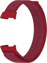 Charge 3 & 4 nylon sport band - rood - Geschikt voor Fitbit