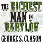 Boekomslag van 'The Richest Man in Babylon' van George S. Clason, met een dollarbiljet op de achtergrond.