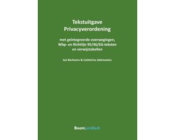 Boom Juridische wettenbundels  -   Tekstuitgave privacyverordening