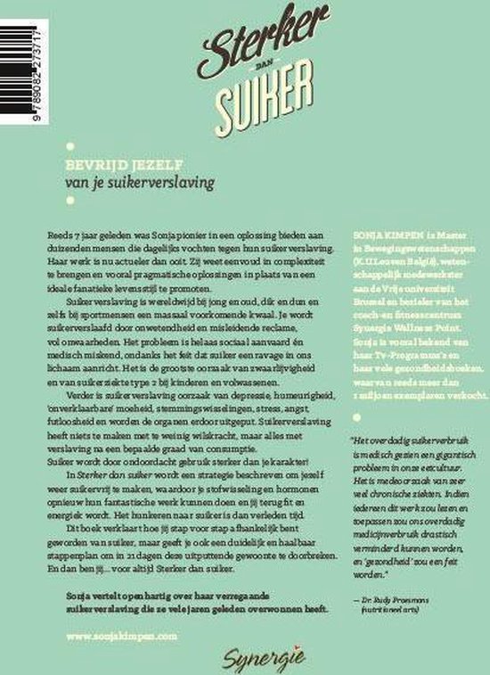 Boek "Sterker dan suiker" met tekst over verslaving.
