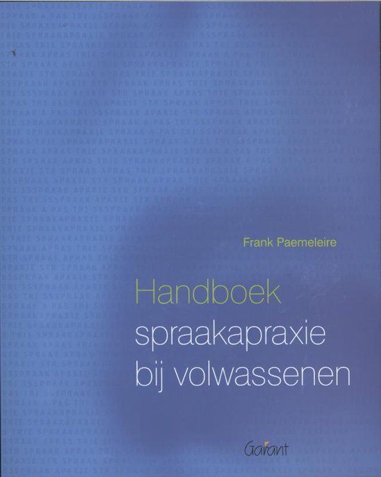 Cover van het boek 'Handboek spraakapraxie bij volwassenen'